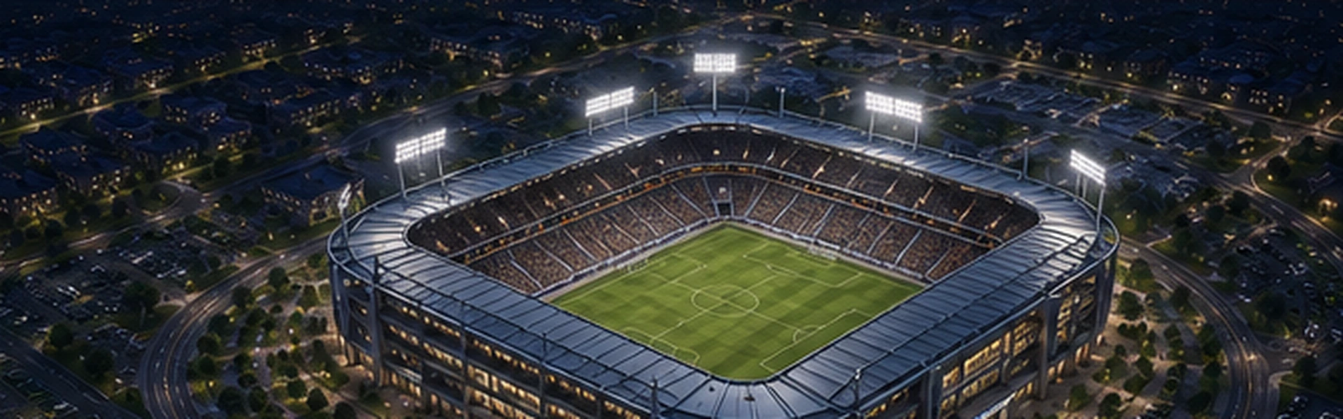Stadion und Zuschauer